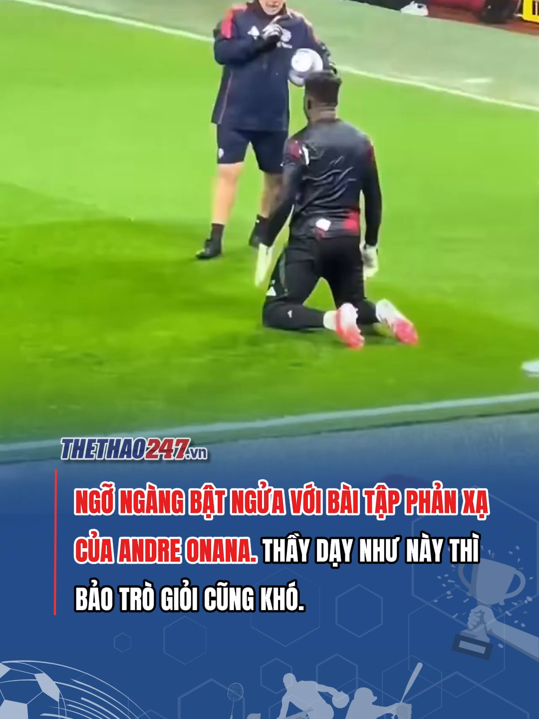 Từ lúc về MU thấy Onana hay tấu hài là có lý do cả😂 #onana #manchesterunited #mu #Thethao247