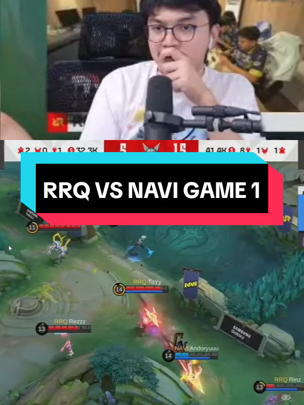 reaksi streamer rrq vs navi game 1 mpl id s16 #mplindonesia #MLBBNEXT2025 #SeasonsEndGiveaway #mlbbcreatorbase #fyp 