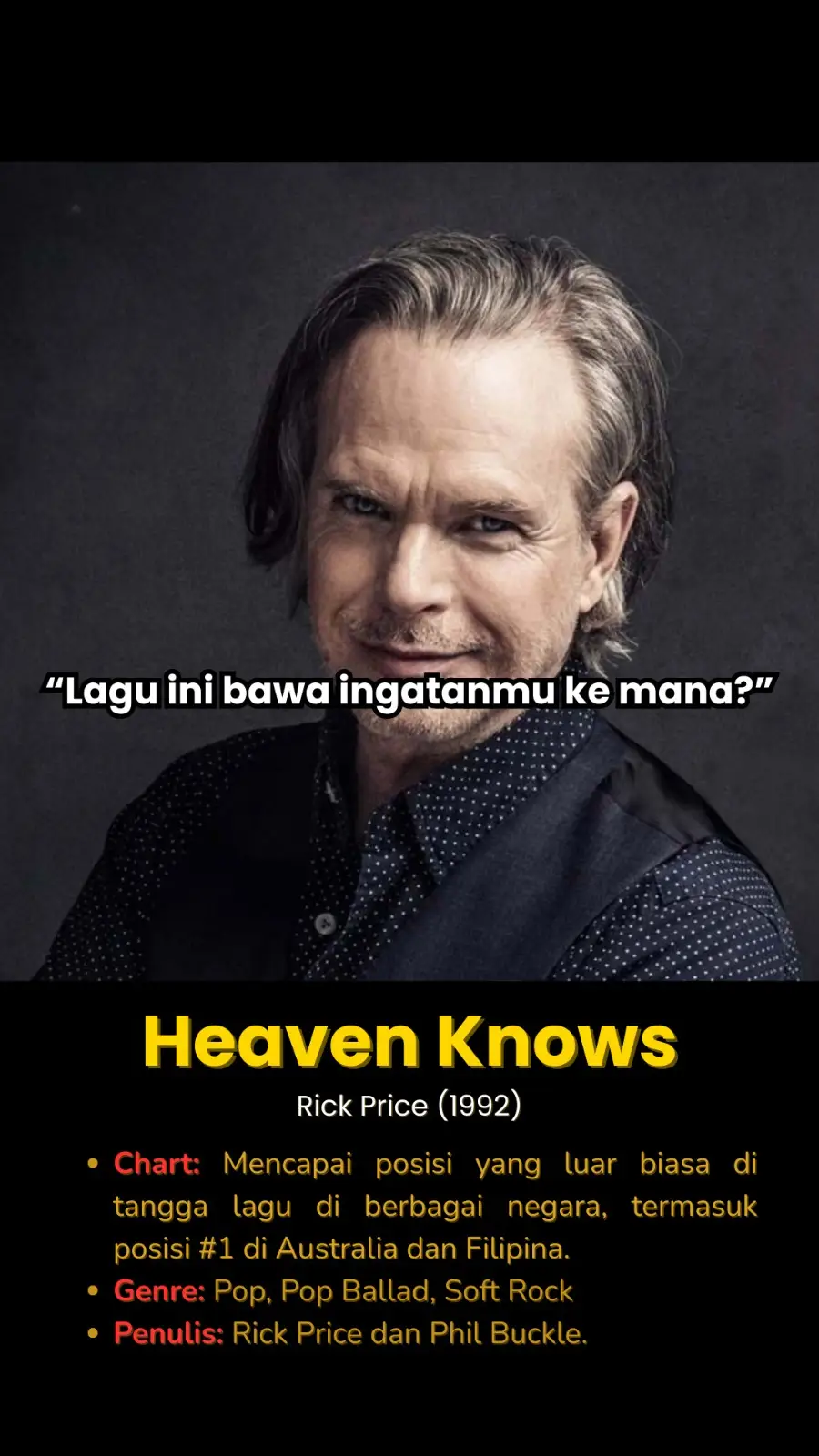 Lagu ini mungkin menjadi salah satu balada pop paling ikonik di era 90-an, sebuah melodi yang lembut dan romantis. Namun, di balik lirik yang menyentuh, tersembunyi sebuah kisah nyata tentang pengorbanan yang pahit dan sebuah janji yang tidak bisa ditepati, yang membuat lagu ini jauh lebih kompleks dari yang Anda bayangkan. Pada tahun 1992, penyanyi asal Australia Rick Price merilis lagu 