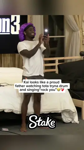 Kai looks like a proud  father watching tota tryna drum  and singing“rock you”😭❤️‍🩹#fyp #foryou #kaicenat #tota #viral 