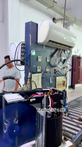 Testing of a AC #hvac#aireacondicionado#hvaclife#fabrica#AC 