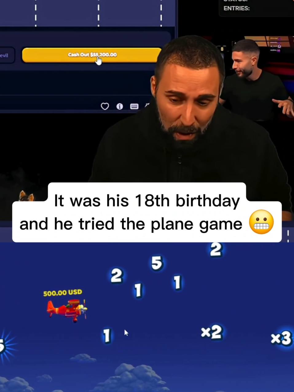 College boys goes on plane game for his birthday #kick #streaming #streamer 