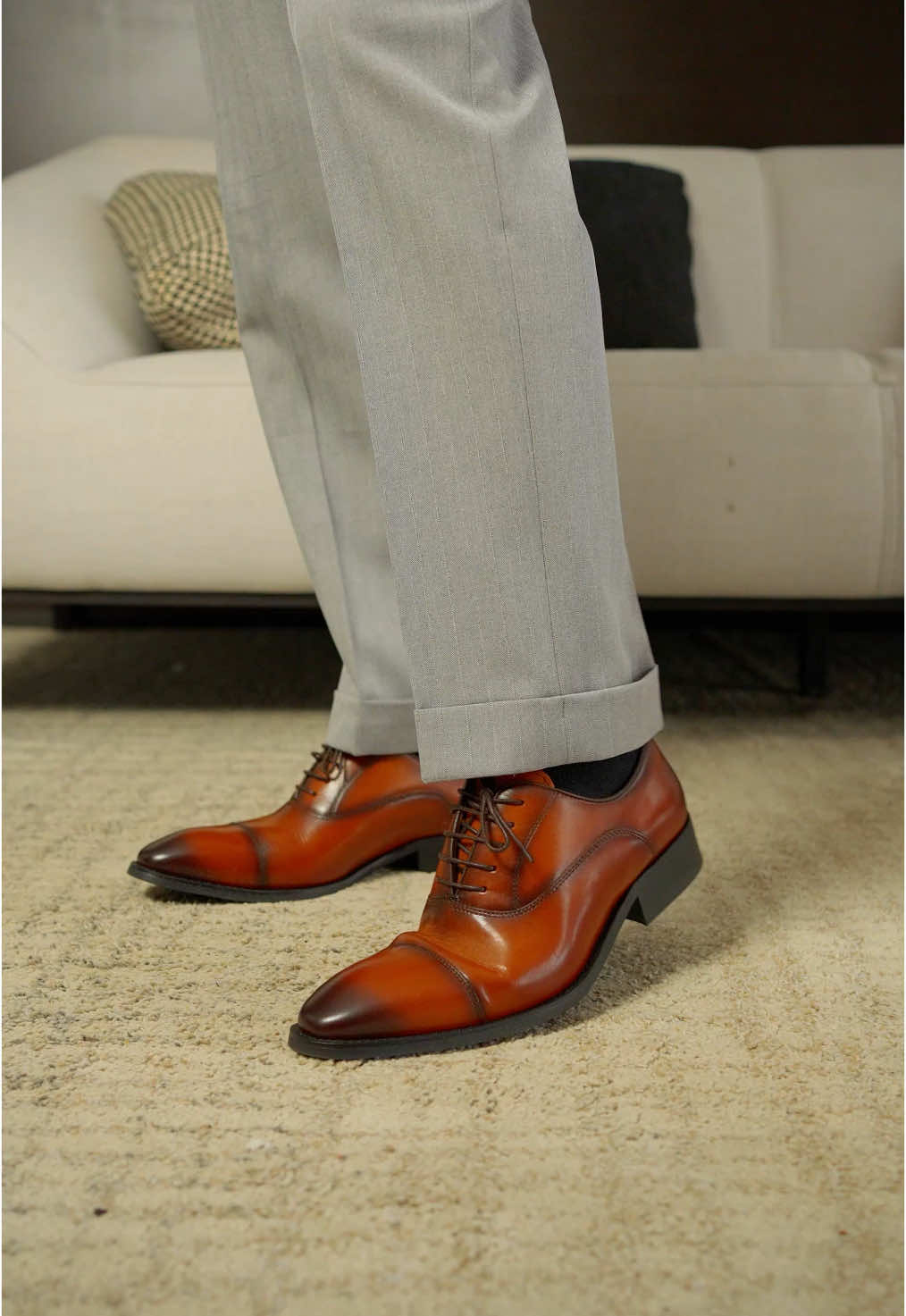 Nice leather shoes #memsfashion #shoeschallenge #leathershoes #leather #menshoes #outfi #handemadeshoes #tiktokmademebuyit #tiktokshopcreatorpicks #gentleman #dressshoesformen #suits #prom #OOTD #handmade #desai #shoes 