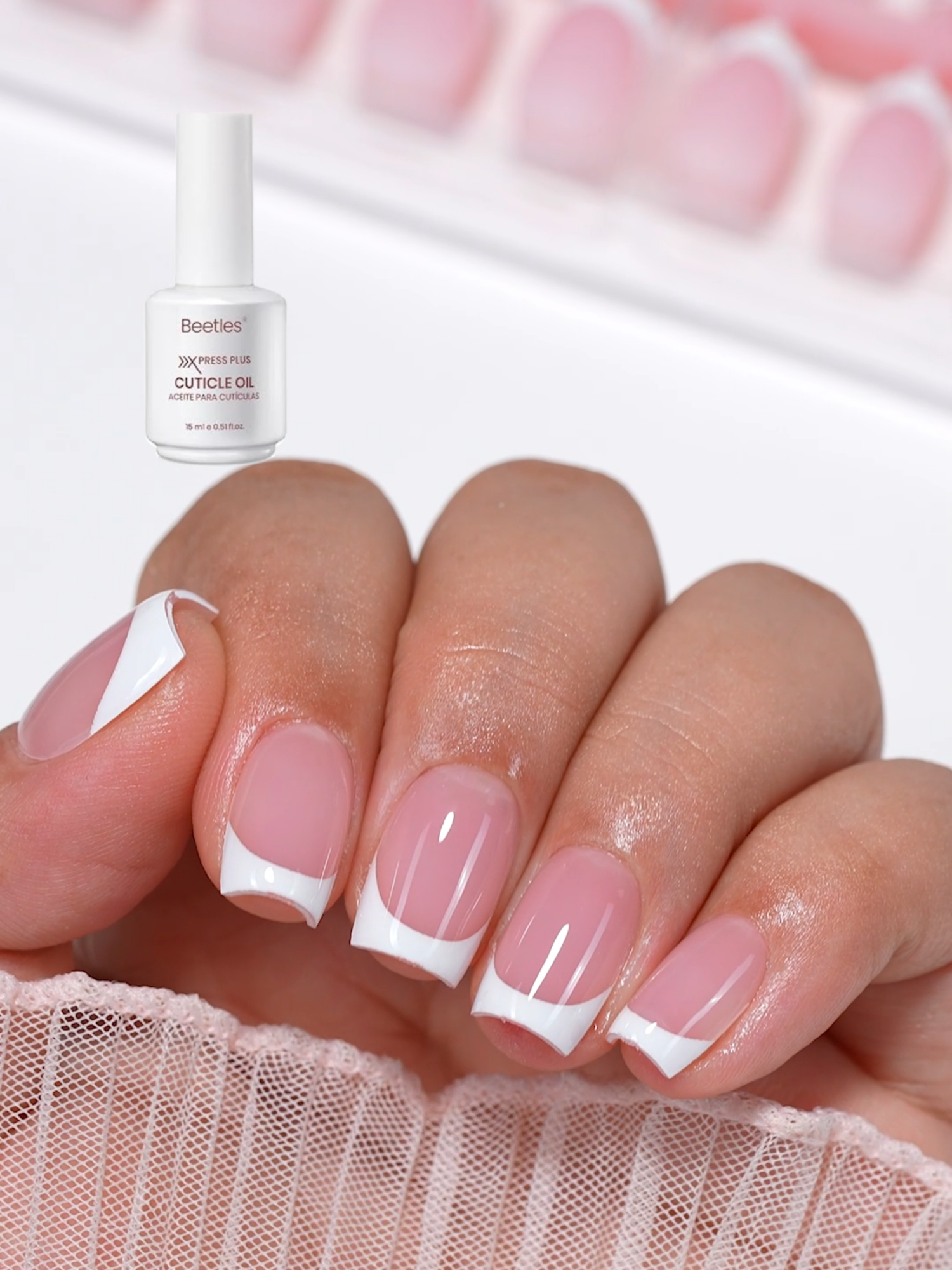 POV: You found the easiest French manicure hack. 😱 This all-in-one kit is GAME OVER. 👏 Beetles X Press Plus-Lite Kit -Short Square #beetlesgelpolish #FallFreshness #nailart #nails #prettynails #fyp #nailsoftiktok #tiktokmademebuyit #tiktokshopfinds #shopvideocarnival #autumnnails #pressonnails #frenchnails #pinknails #shortnails