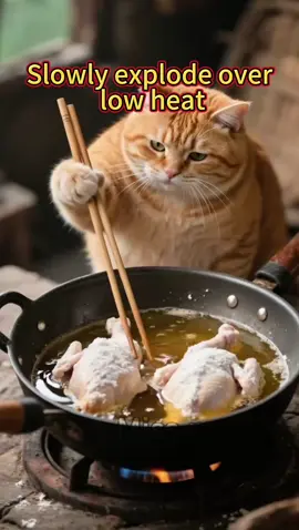 Today, the fat orange cat will teach you how to make fried chicken #catlover #aiart #orangecat #aivideo #kucinglucu #catsoftiktok#aigenerated #lucu #fyp#kucingoren#kucinggemoy #kucingtiktok #US #Cat #ai #Nyan#unitedstates#fubbycat #cutecat
