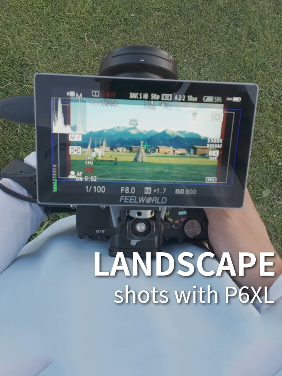 Shooting while traveling? You need this. The FEELWORLD P6XL camera monitor is the ultimate travel filming gear, lightweight, built-in battery, and 6“ 1200nit clear screen that makes every shot cinematic. 🎬 From street videoraphy to breathtaking landscapes, it’s your  travel partner for videography. @何亦知  #feelworld #feelworldmonitor #travellife #cameramonitor #ContentCreator #filming #landscapers