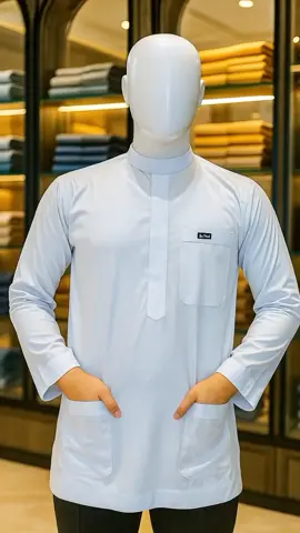 Baju koko putih Original Saudi Polyester import lengan panjang  #kokoputih #kokomuslim #koko #kemejamuslim 