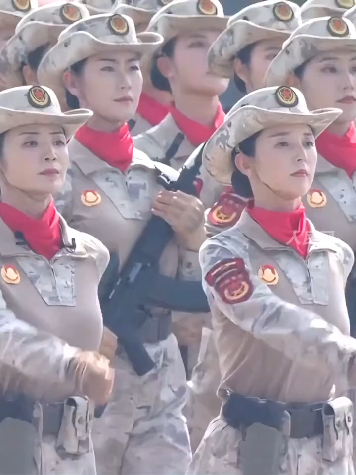 Shining with confidence and determination—the women militia formation stands out with every stride. Strength and elegance combined!   #womeninuniform #ChinaPride #VDayMilitaryParade