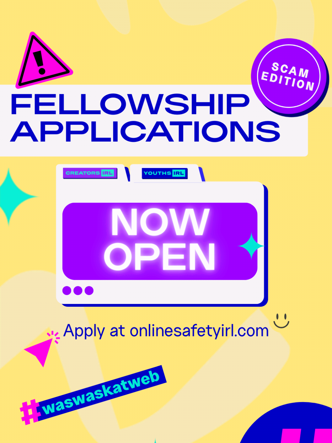 Youths, creators! Cepat hadirkan diri😆 Our fellowship applications for Online Safety IRL: Scam Edition are OFFICIALLY OPEN! Dunia sekarang banyak je yg macam yes tapi bukan, kan? That's why we need 15 creators and 20 youths to lead the charge in scam-proofing Malaysia✊️🫶 Check out our freshly updated site for more info: onlinesafetyirl.com ✨️ #Onlinesafetyirl #Youthsirl #Creatorsirl #fyp #fypmalaysia 