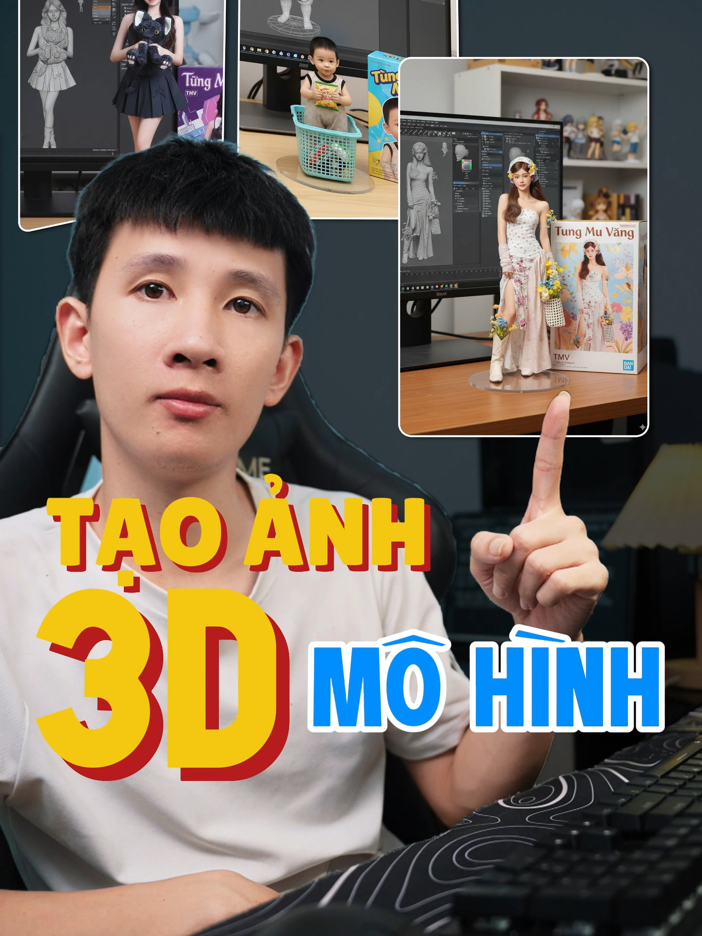 Hướng Dẫn Tạo Ảnh Mô Hình 3D Nhân vật #Tungmuvang #taoanh3dai