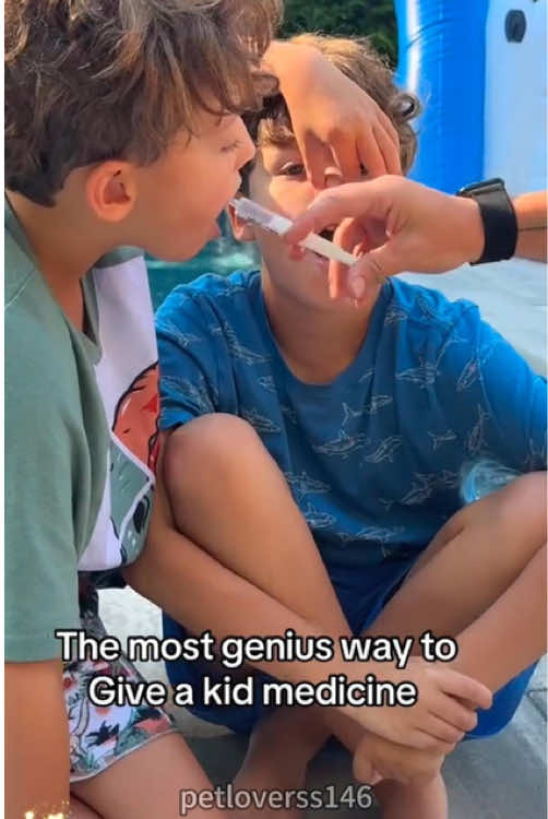 Tricking children into taking medicine🤣#prank #foryou #fyp #tiktok #children #medicine