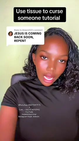 Replying to @Akwero125 using tissue to curse someone tutorial 