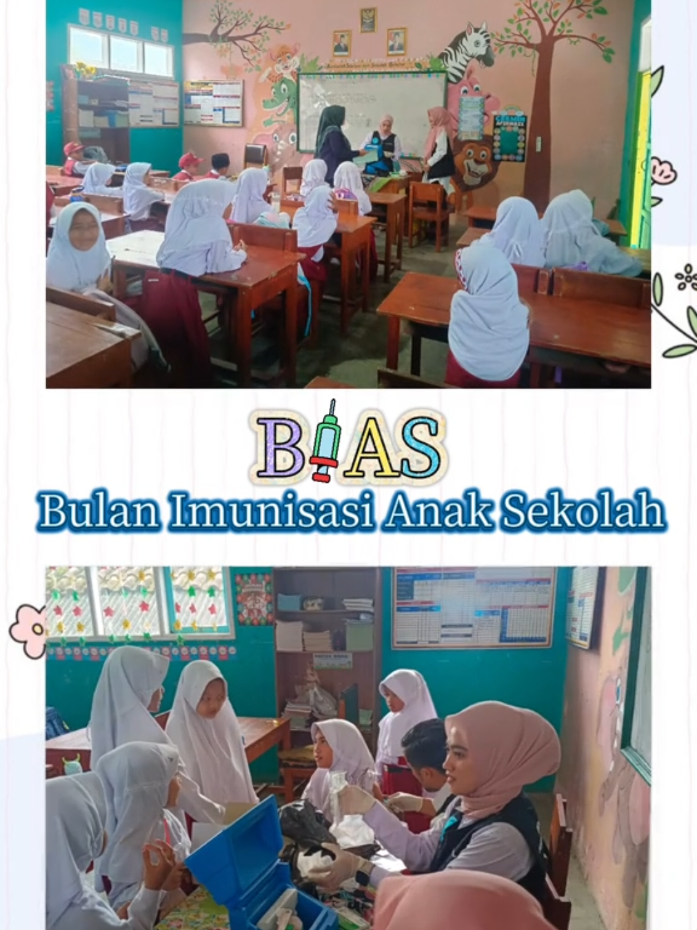 Alhamdulillah, pada Rabu, 6 Agustus 2025, SDIT Nabhani telah melaksanakan kegiatan imunisasi: 💉 Campak Rubela untuk kelas 1 💉 Imunisasi Kanker Serviks (HPV) untuk siswi kelas 5 Kegiatan ini bertujuan untuk menjaga kesehatan dan melindungi anak-anak dari penyakit berbahaya sejak dini. Semoga ikhtiar kecil ini membawa kebaikan besar bagi generasi sehat, kuat, dan cerdas. 🌸 #BIAS2025 #SDITNabhani #GenerasiSehat #ImunisasiAnak