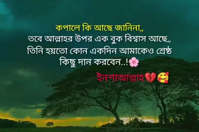 কপালে কি আছে জানিনা,, তবে আল্লাহর উপর এক বুক বিশ্বাস আছে,, তিনি হয়তো কোন একদিন আমাকেও শ্রেষ্ঠ কিছু দান করবেন 🌸ইনশাআল্লাহ💔🥰 #tiktok #viralvideo #foryoupage#মহি ন