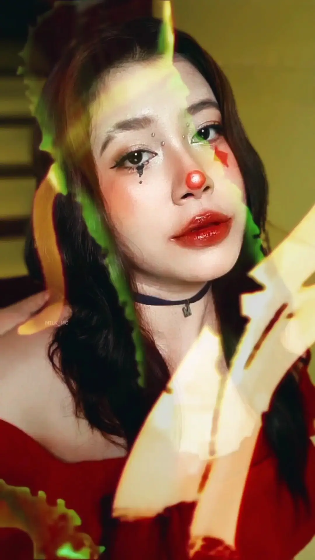 แบบรูปภาพกันบ้างค่ะ #ลามปาม #circus #milkmerrygirl #รีวิวบิวตี้ #makeuptransformation 