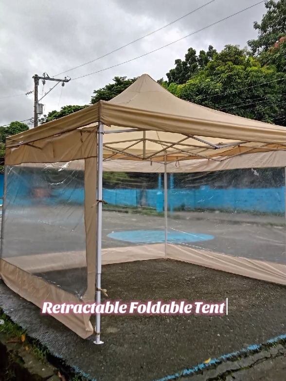 Retractable Foldable Tent #foldabletent  #3x3mtent  #tentforbussiness  #khakitent  #affiliate 