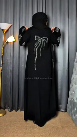 lucuu bngtt😍🎀🎀abaya motif Payet pita depan belakang .. #abaya  #abayastyle  #abayagirls  #abayacoquette  #abayaouter 