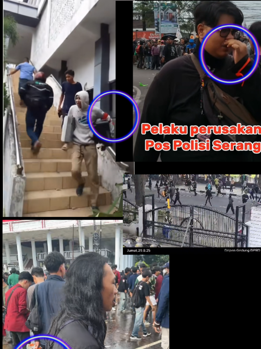 Pelaku perusakkan dan penjarahan pakai pita MERAH dijakarta.