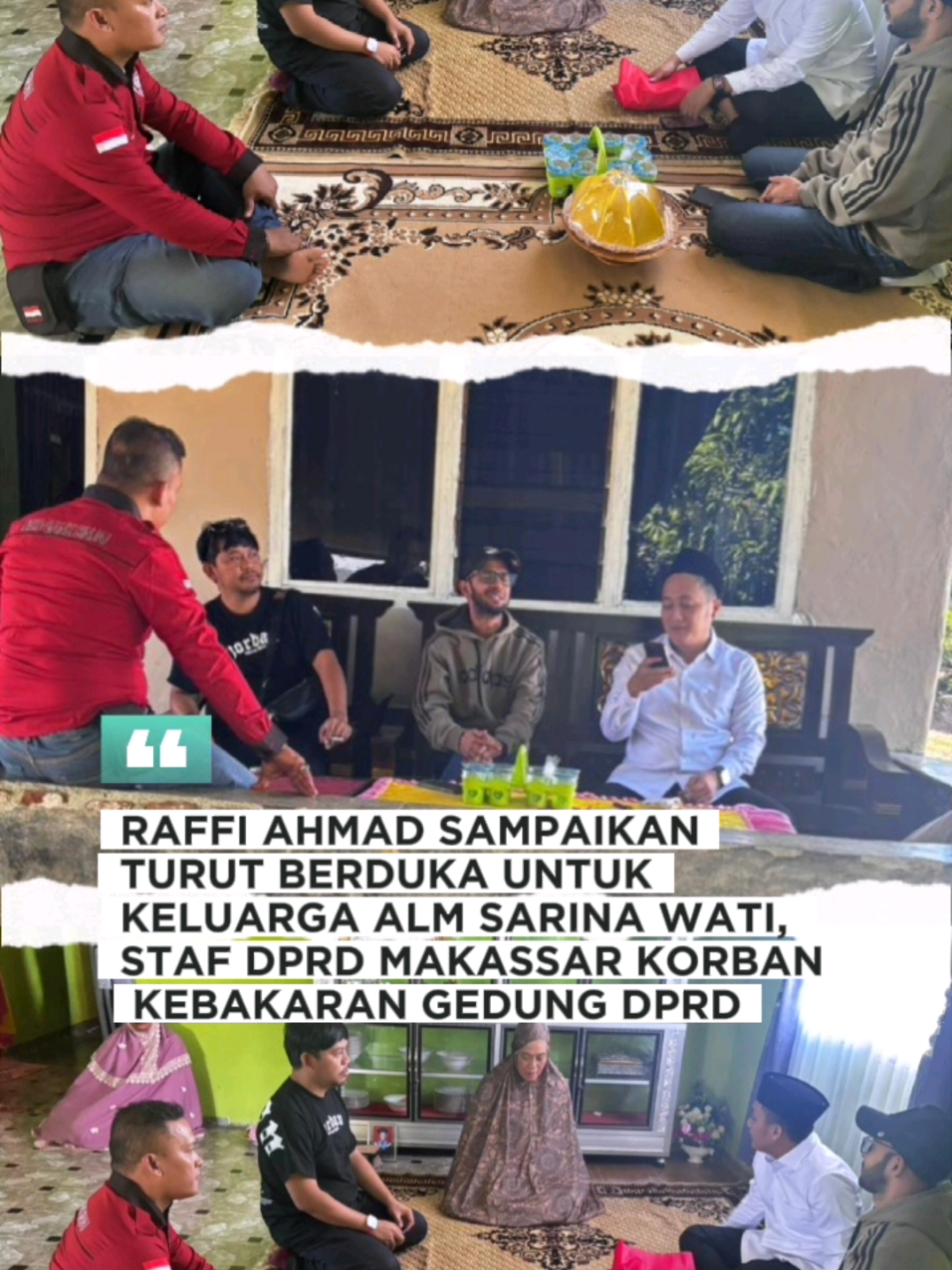 Raffi Ahmad sampaikan turut berduka cita untuk keluarga alm Sarina Wati, staf DPRD Makassar yang jadi korban terjebak kebakaran di Gedung DPRD Makassar. - - - - #fyp #viral #raffinagita1717 #raffikayahati #raffiorangbaik 