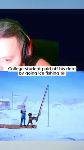 College student paid off his debt #icefishing 