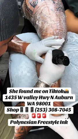 You wanna learn how to find clients on tiktok? Easy answer😎Post your work📸✈️✈️✈️✈️ 1435 W valley Hwy N Auburn WA 98001 Shop📱📱📱(253) 308-7045🚨🚨🚨 Polynesian Freestyle Ink #tattoosbysiaki #fyp #CapCut #fy #TattooJourney 