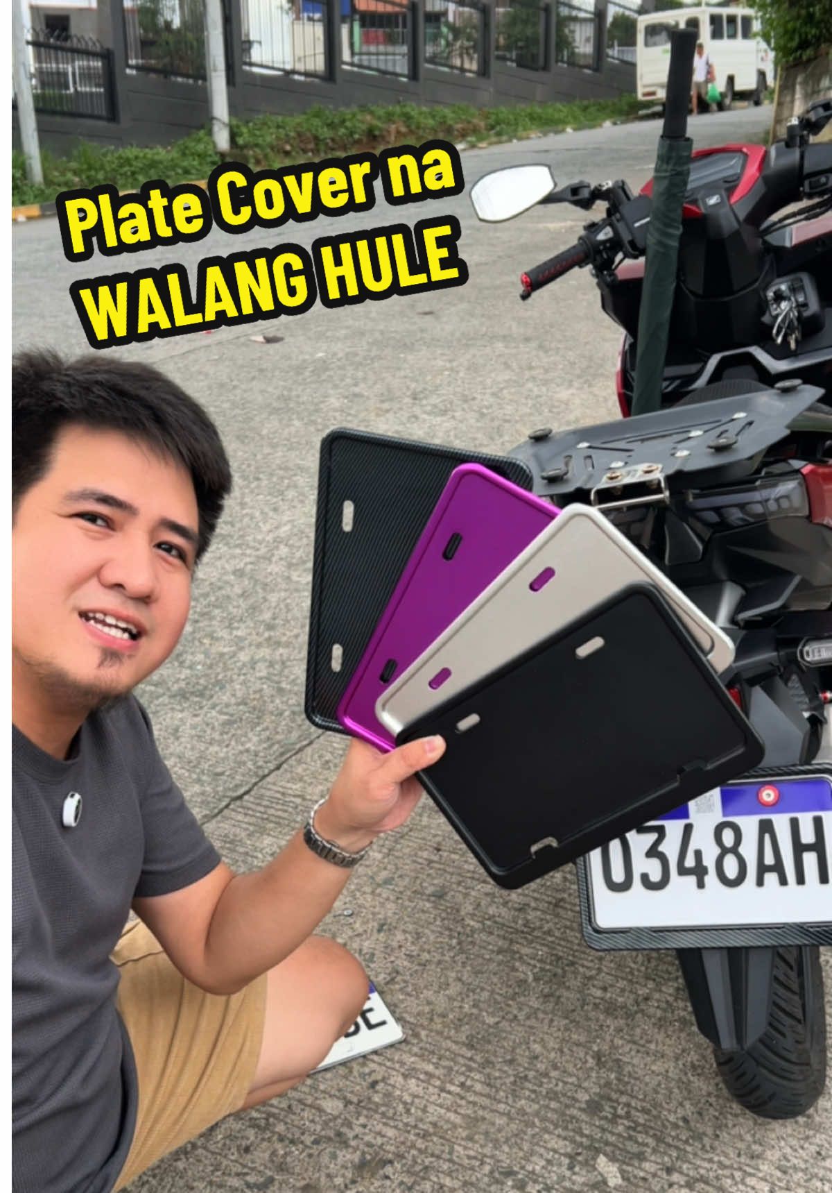 Plate Cover na WALANG HULE tapos ang dami pang kulay 🤩  #platecover #plateholder #motorcycleaccessories #click #indoconcept🇮🇩 