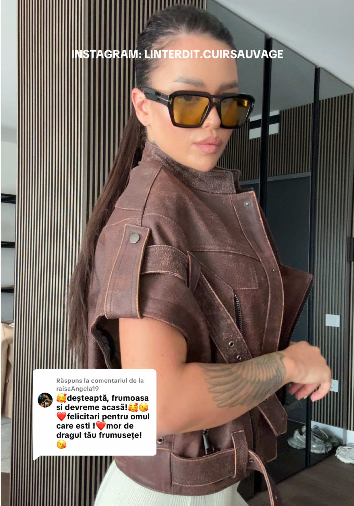 Ca răspuns pentru @raisaAngela19 #fyp #foryoupage❤️❤️ #leatherjacket #leatherjacketoutfit #leathercraft 