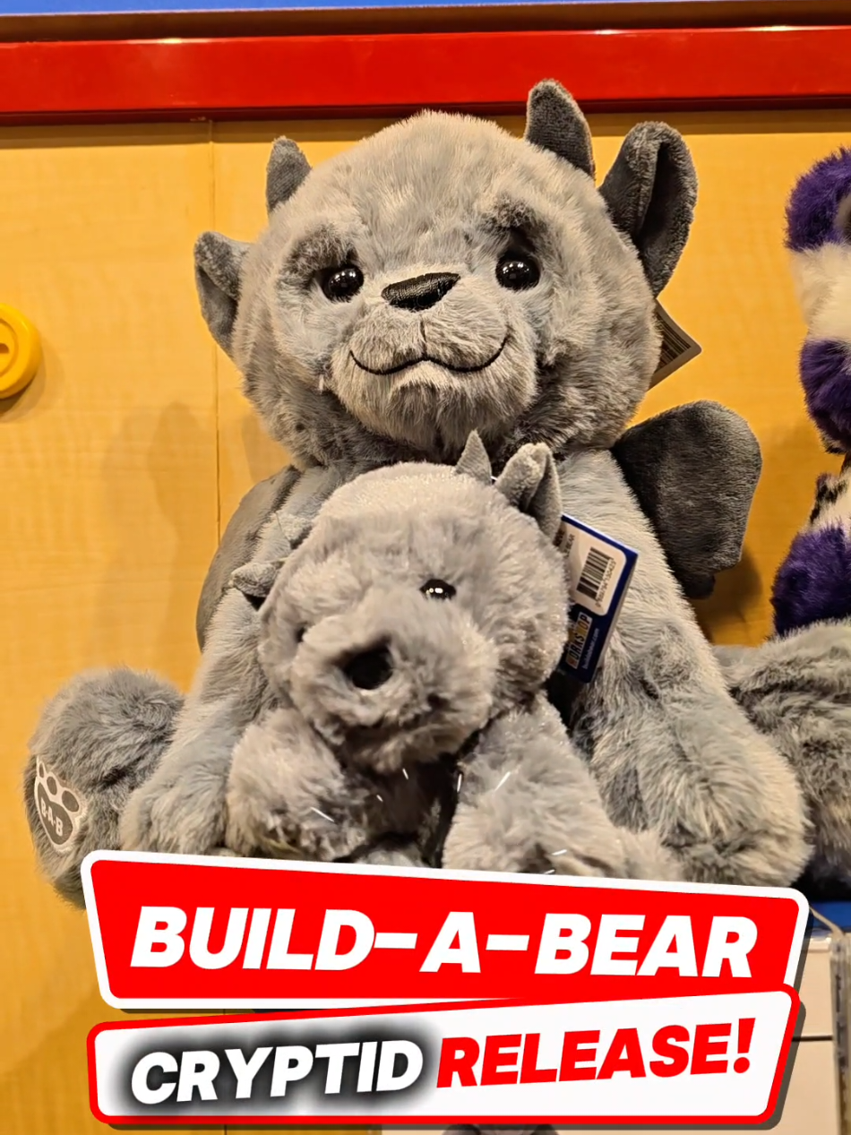 Build-a-Bear just released their cryptid stuffies in store! Gargoyles, mothman and sea monsters, plus Oogie Boogie.. sign me up! Which one are you taking home? @Build-A-Bear #buildabear #halloween #cryptid #stuffedanimal #spookyseason 