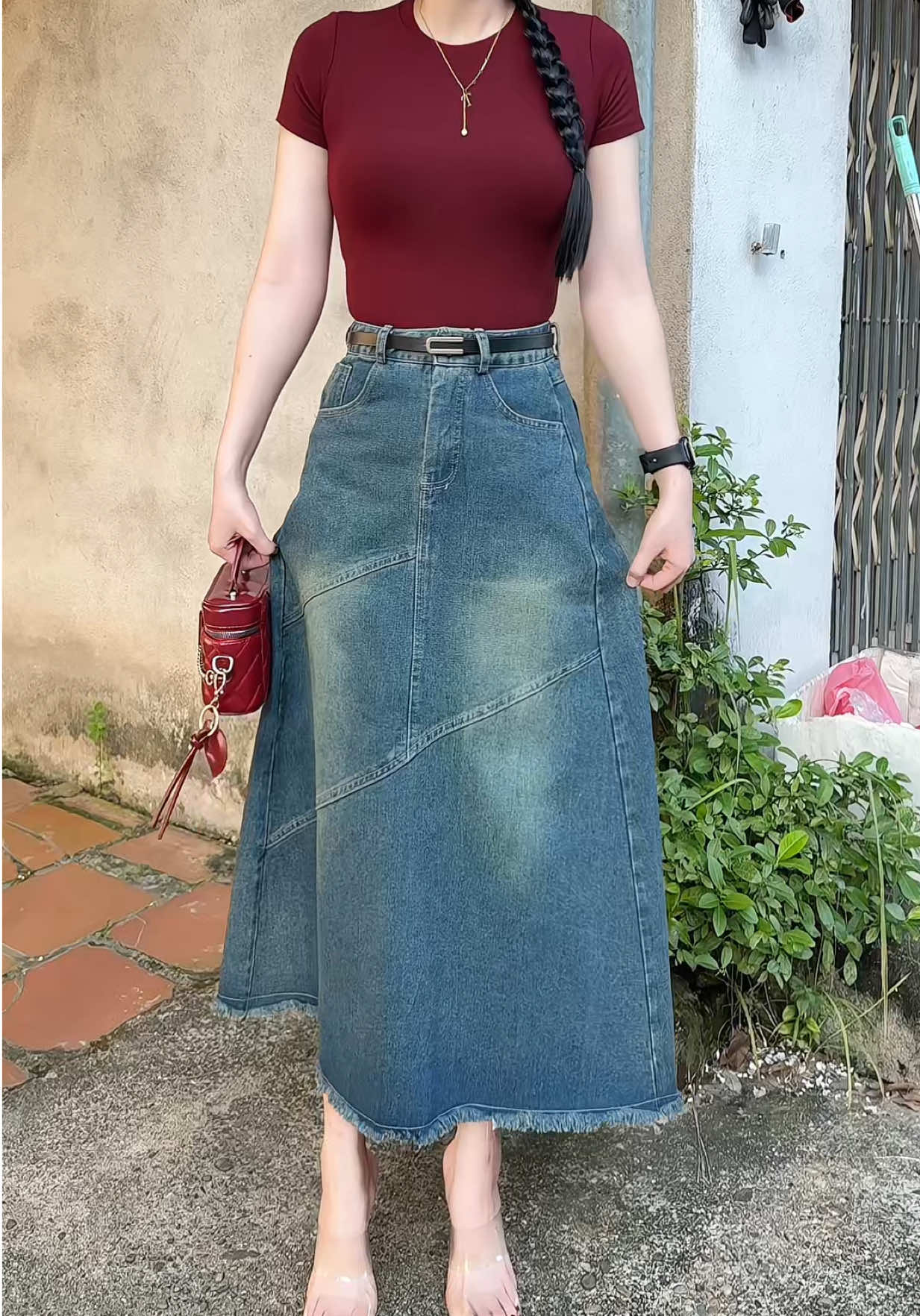 Váy jeans xinh sang #vayjean #chanvayxinh #vaynunhenhang #vaynudep 