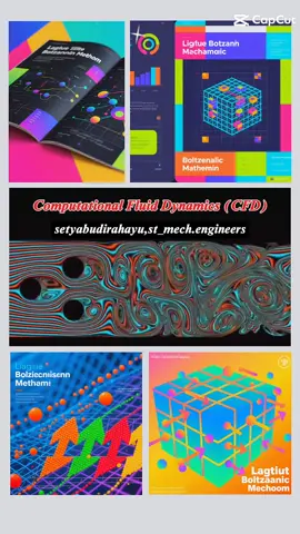 Computational Fluid Dynamics (CFD) Metode Boltzmann adalah teknik komputasi dinamika fluida (CFD) yang digunakan untuk mensimulasikan aliran fluida. Alih-alih menyelesaikan persamaan Navier-Stokes secara langsung, LBM mensimulasikan kepadatan fluida pada kisi melalui proses streaming dan tumbukan.   Berikut adalah rincian cara kerja LBM:   - Algoritma: LBM memodelkan fluida sebagai partikel fiktif yang mengalami propagasi dan tumbukan pada kisi diskrit. Pendekatan ini menawarkan keuntungan dibandingkan metode CFD tradisional, terutama ketika berhadapan dengan batas kompleks, interaksi mikroskopis, dan paralelisasi. - Tumbukan dan Streaming: Algoritma ini melibatkan langkah-langkah tumbukan dan streaming yang mengembangkan kepadatan fluida, yang dilambangkan sebagai ρ(x→, t), di mana x→ adalah posisi dan t adalah waktu. - Langkah Tumbukan: Langkah ini menggunakan model Bhatnagar-Gross-Krook (BGK) untuk mensimulasikan relaksasi ke kesetimbangan melalui tumbukan antar molekul fluida. - Langkah Streaming: Langkah ini memindahkan kepadatan fluida ke titik kisi berikutnya berdasarkan kecepatannya. - Keuntungan: LBM sangat cocok untuk arsitektur komputasi paralel, memungkinkan simulasi yang efisien dari fisika dan algoritma yang kompleks. Ia dapat menggabungkan pengetahuan interaksi molekuler, menjadikannya berharga untuk penelitian mendasar. LBM juga menyederhanakan pra-pemrosesan data dan pembuatan kisi dan memungkinkan analisis data paralel. - Keterbatasan: LBM memiliki keterbatasan dalam memodelkan aliran bilangan Knudsen tinggi dan aliran bilangan Mach tinggi dalam aerodinamika. - Pengembangan: LBM berasal dari metode Lattice Gas Automata (LGA), model dinamika molekuler yang disederhanakan dengan ruang, waktu, dan kecepatan partikel diskrit. - Aplikasi: LBM digunakan dalam berbagai aplikasi, termasuk pemodelan aliran fluida dalam geometri kompleks, fluida multi-komponen, dan mempelajari efek ukuran terbatas. Ia juga telah diterapkan untuk mensimulasikan aliran air di dalam pori-pori makro tanah dan pori-pori perkerasan aspal. #reels #cfd