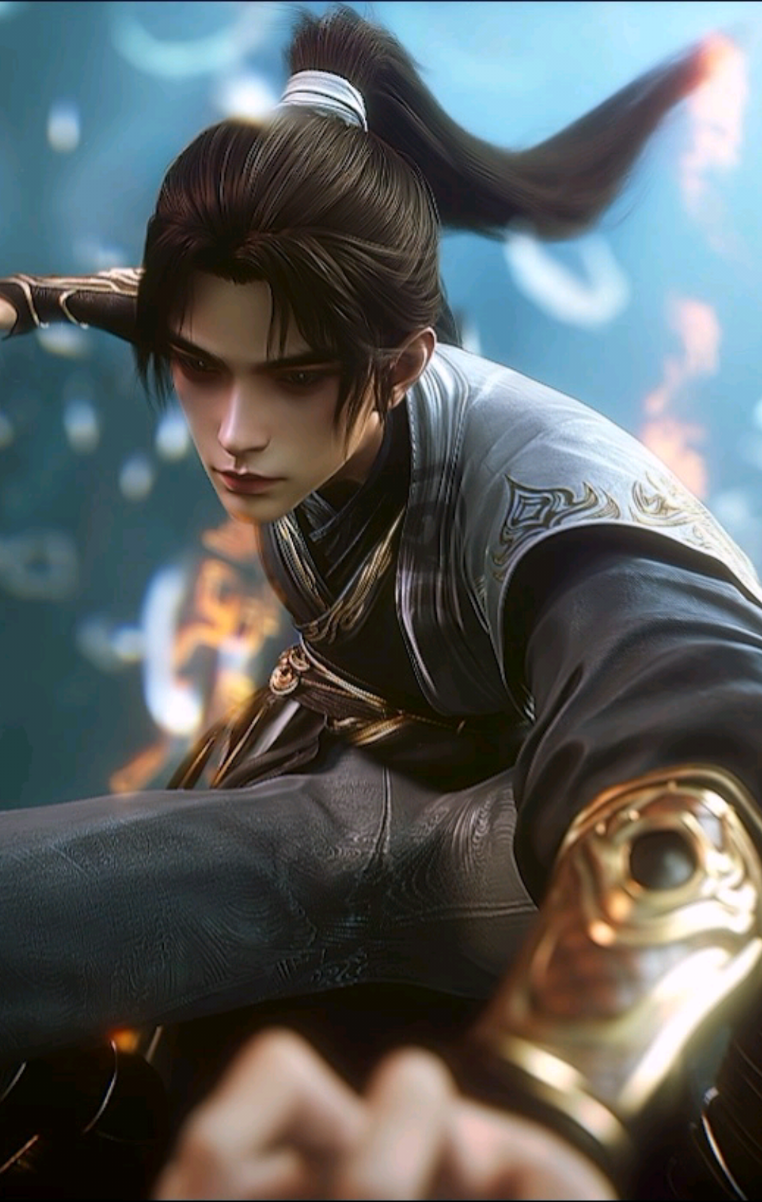 perbincangan antara chen nan dan dewa iblis tanpa nama dngan bahasa kuno#donghua #donghuaedit #tomboffallengods #yanzy 