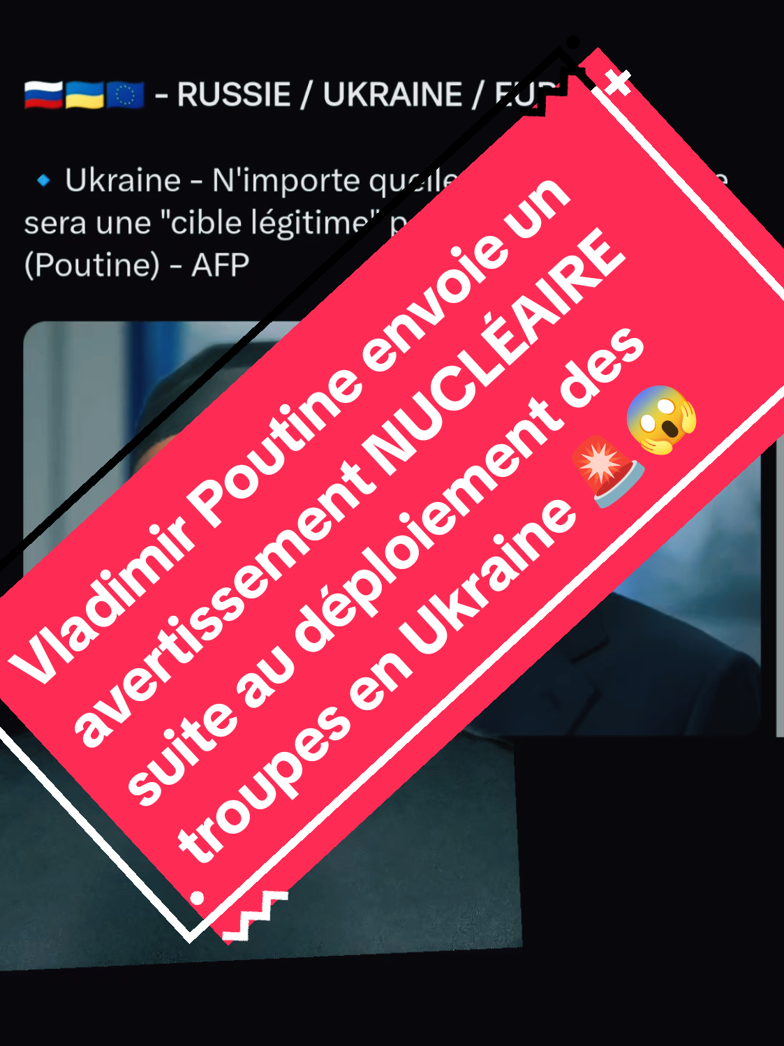 Vladimir Poutine envoie un avertissement NUCLÉAIRE suite au déploiement des troupes en Ukraine 🚨😱🚀 #pourtoi #poutine #zelensky #guerre 