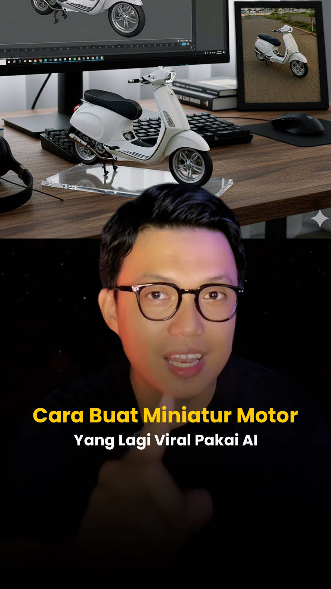 MUDAH BANGET❗️ Begini cara membuat miniatur motor pakai AI (Prompt nya di kolom komentar ya) #gemini #googlegemini #geminiai #miniaturmotor  #creatorsearchinsights 