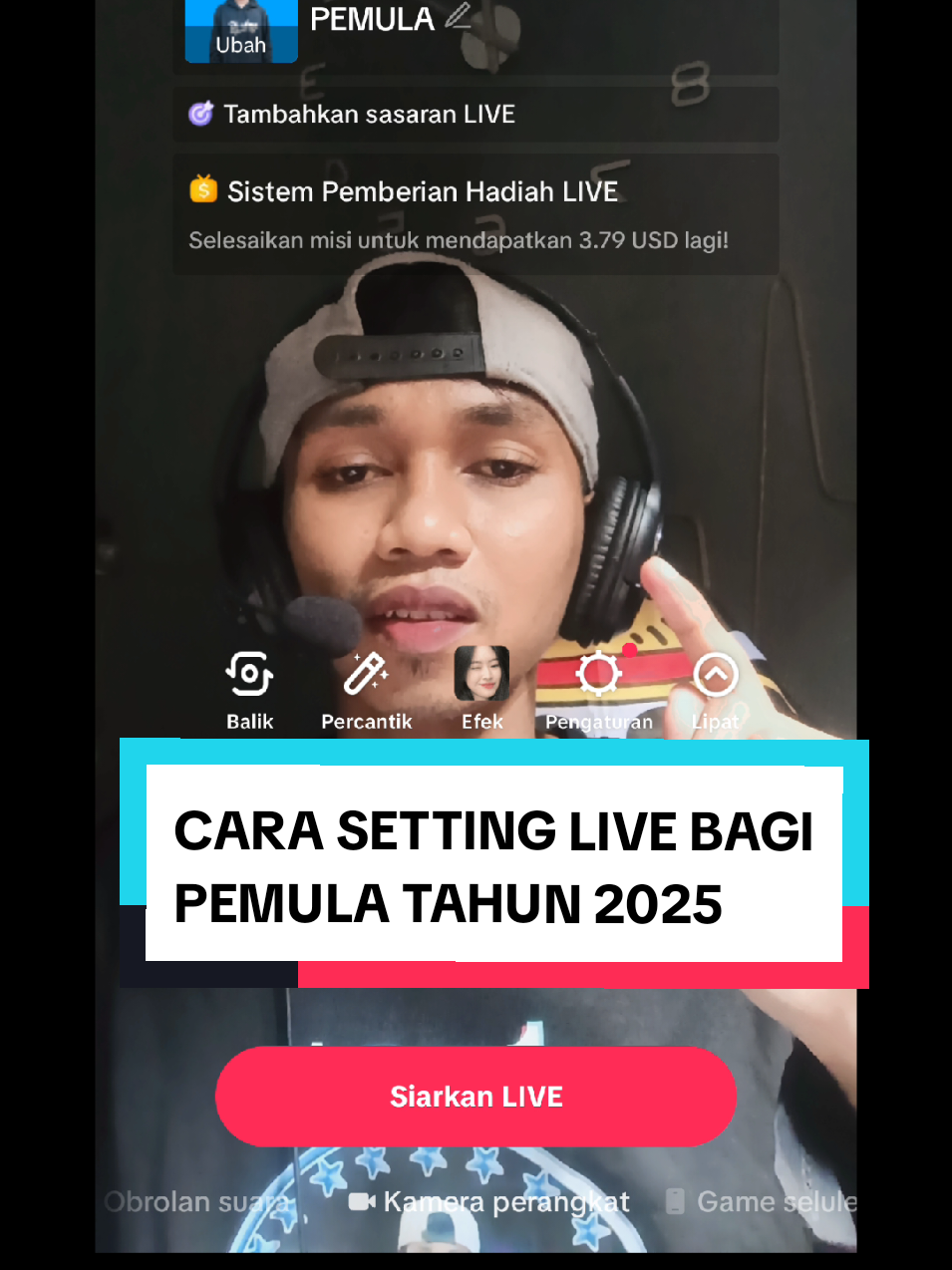 Tutorial setting live bagi pemula di tahun 2025 #tutorial #pemulatiktok #settinglivetiktok 