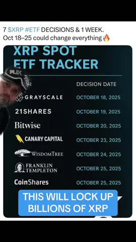 Spot ETFs for xrp means the Investment companies like Blackrock, need to buy a lot of xrp and hold it for their investors to buy into. This will create a possible supply shock. The Bitcoin ETF was one of the most successful to ever be launched. Now over 180 billion invested. Xrp has 11 or more Spot ETFs ready for approval with lots of hype pushing it. If each company bought 1 billion xrp to start, that’s 11 billion xrp off the market of approximately 50 billion. And that’s just the start…wait till xrp handles 100% of Swift…pack your bags army!!!! #xrp #xrparmy #swift #etf #xrppriceprediction 
