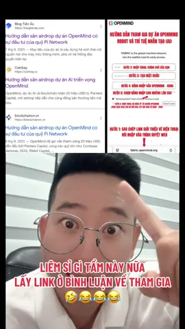 Mọi người lấy Link tham gia ở phần bình luận và các bước thực hiện như ở trên video để đăng ký…👍 #AI #Robot #Openmind #Pinetwork #Vietkimbao 