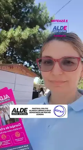 Pe 28 septembrie 2025 vino la secția de votare începînd cu 7.00 dimineața pînă la 21.00 și exercitați-vă dreptul de vot liber și democratic ☝️și fii parte a schimbării. Votează ALDE @Arina Spătaru 🙏  Vocea Ta. Puterea Ta. #ALDE #ÎmpreunăPentruOameni #ComunitățiPuternice #FiiResponsabil 