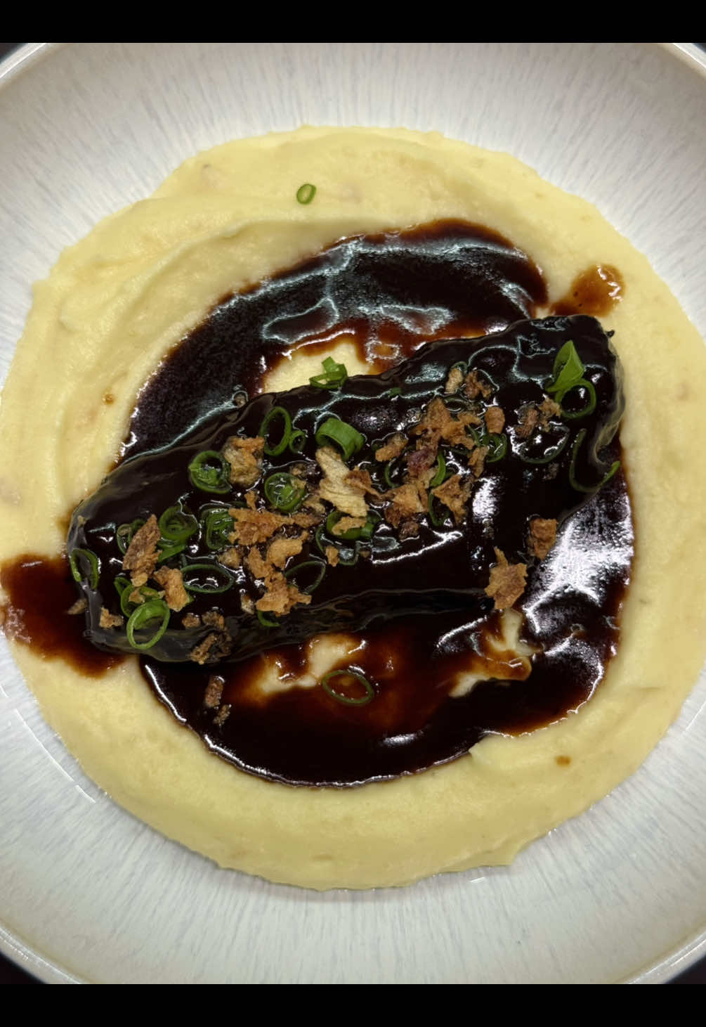 Old vibe is here 🤝 Braised Beef in Miso-Soy Sauce with Potato Mousse & Onion Butter 🥩 #worldwide #braisedbeef #chef #simplefood 