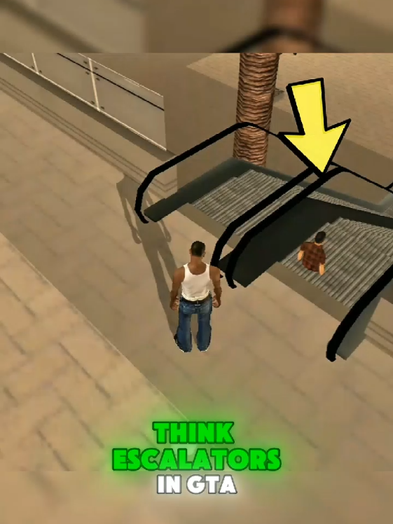 Mall Escalator Secrets in GTA San Andreas!  #shorts #gaming #gtasanandreas