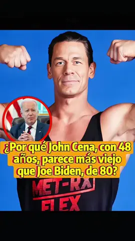 ¿Por qué John Cena, con 48 años, parece más viejo que Joe Biden, de 80?El que alguna vez fue un duro hombre de hierro, ahora inspira lástima.#WWE #johncena #french #fyp #foryou #entertainment #celebrity 