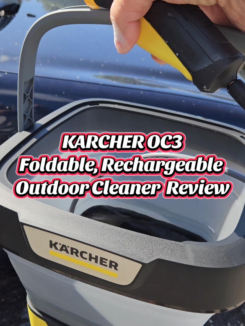 This @Kärcher UK OC3, Foldable, Cordless, Portable, Rechargeable Outdoor Cleaner is absolutely BRILLIANT!  Perf6for taking on Holiday,  Camping, Cleaning muddy paws, shoes and jobs around the house and garden! 🙌🙌 #karcher #karcheroc3  #portablecleaner #cleaningtiktok #tiktokmademebuyit 