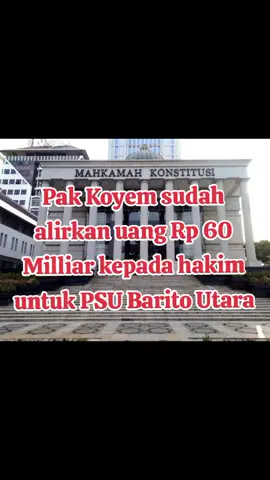Halo pak KPK, awasi hakim yang sidang kan PSU Barito Utara itu. Mereka sudah Terima Rp 60 Milliar untuk kasus di MK #kpkri  #presidenri  #fyp #kapolri #fyppppppppppppppppppppppp #mahkamahkonstitusi #komisi2dprri #ketuadprri #dkpp #bawasluri #kpu #kapoldakalteng 