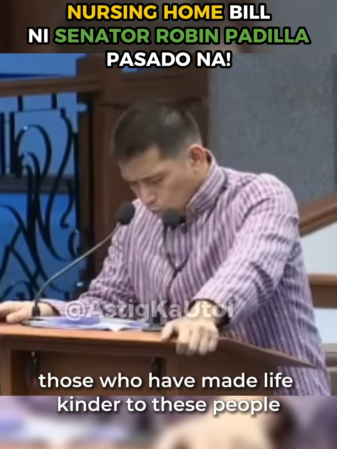 Nursing Home bill ni Sen. Robin Padilla Pasado Na❤️ #robinpadilla #senatorrobinpadilla #senateph #nursinghome #loloandlola #grandparents