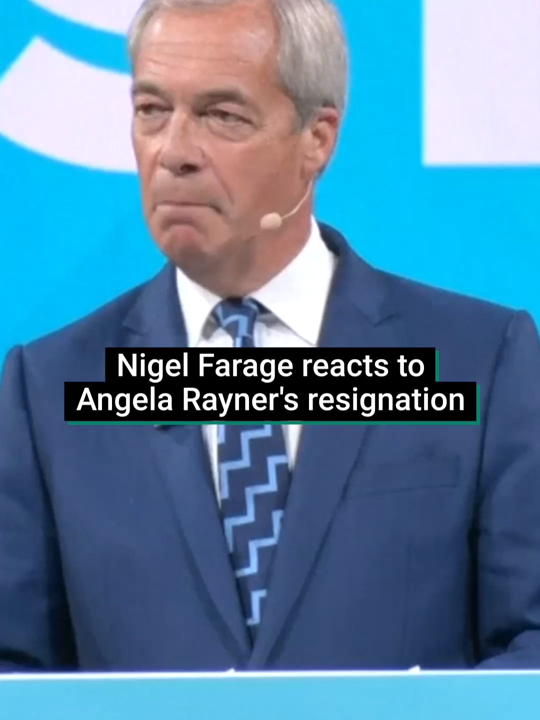 Reform leader Nigel Farage brought his conference speech forward in light of Deputy Prime Minister Angela Rayner's resignation #angelarayner #nigelfarage #reformuk #reformukconference