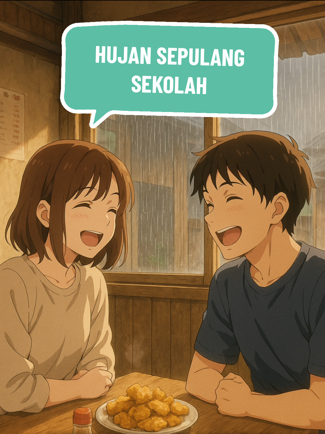 CERITA PENDEK: Hujan Sepulang Sekolah  #shortstory #cerpen #ceritabergambar #lovestory 