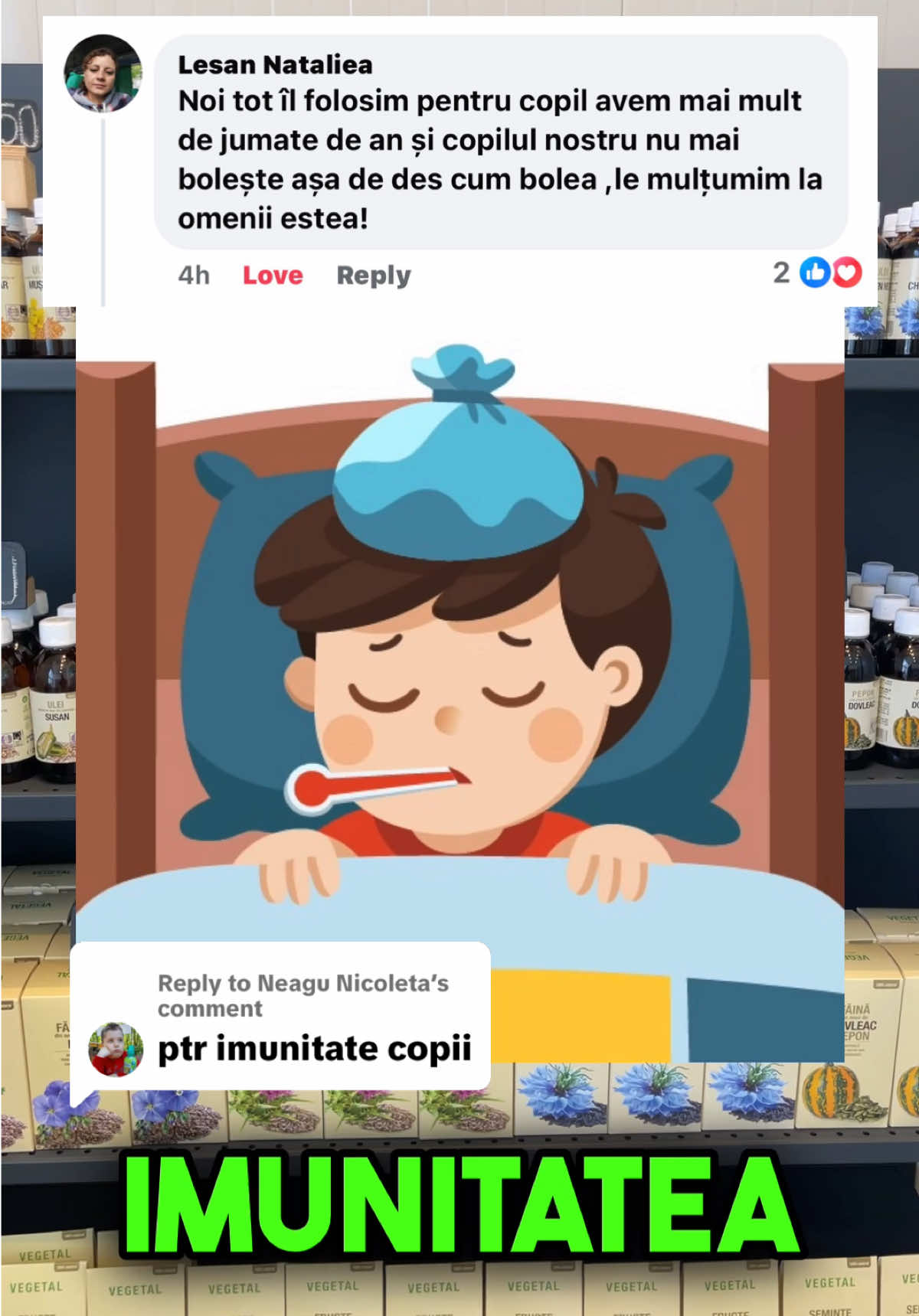Replying to @Neagu Nicoleta 🌱Uleiul de chimen negru - un remediu natural pentru imunitatea familiei. #imunitate #raceli #copii #parinti #sanatate 