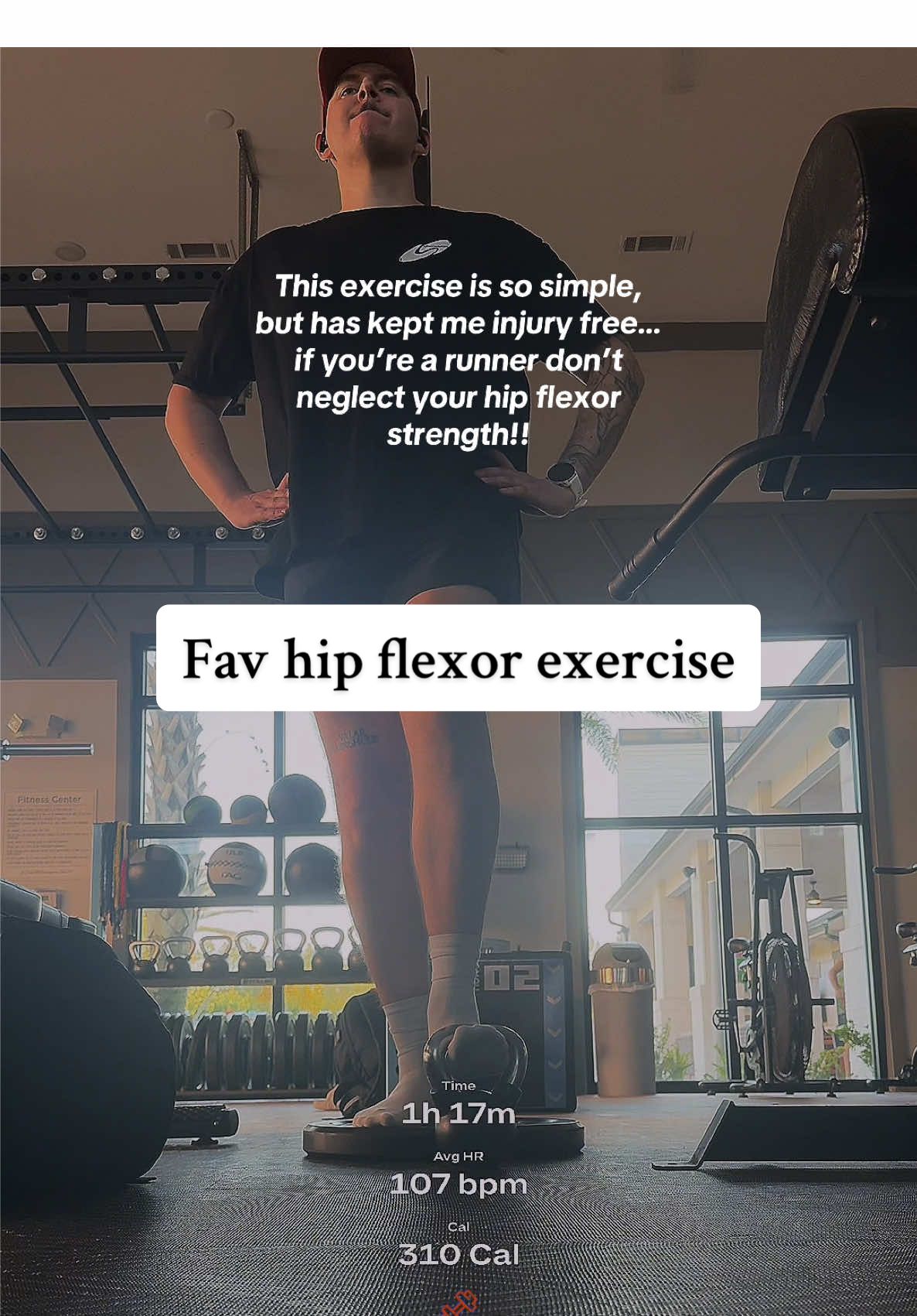 If you’re a runner, don’t neglect your hip flexors! #beginnerrunner #halfmarathontraining #hipflexors 