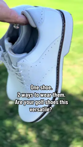 Spikes in when you’re serious, spikes out when it’s casual. Game changer shoes. 🔥 #GolfTok
