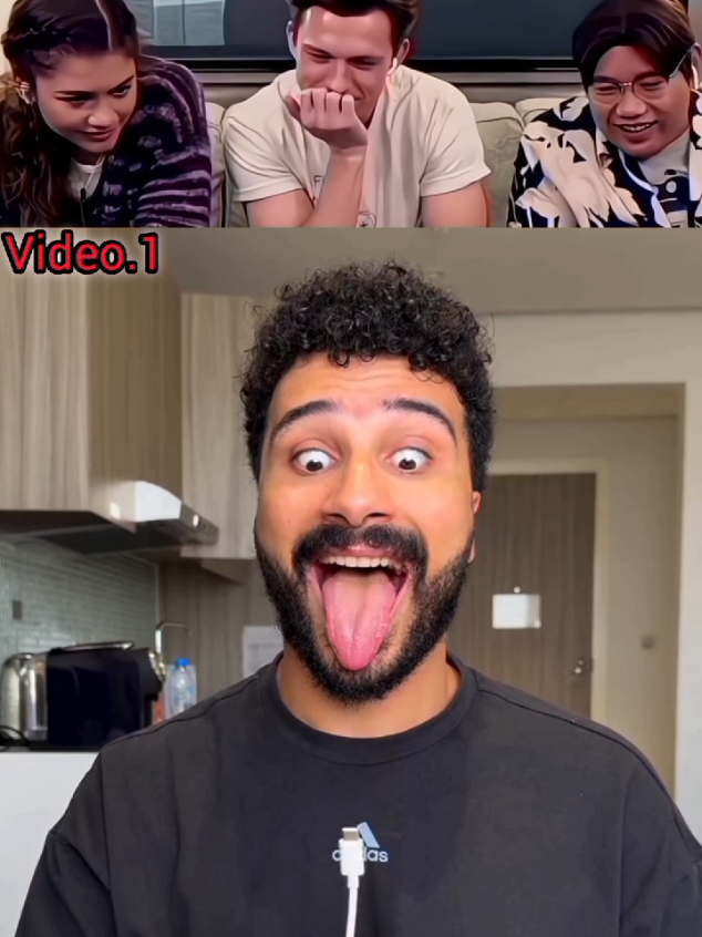 tom Holland react try not to laugh challenge part 64.... #tomholland #react #trynottolaughchallenge #fouryou @TikTok UK 