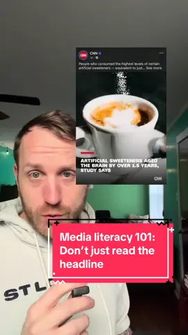 How to improve your media literacy. Always read the research referenced, not just the head lines. Article from neurology journals, sep 3rd 2025: https://doi.org/10.1212/WNL.0000000000214023 #nutrition #health #wellness #nutritioneducation #nutritionist 